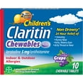 thumbnail image 3 of Claritin Allergy Medicine for Kids, Loratadine Antihistamine Grape Chewable Tablets, 10 Ct, 3 of 15