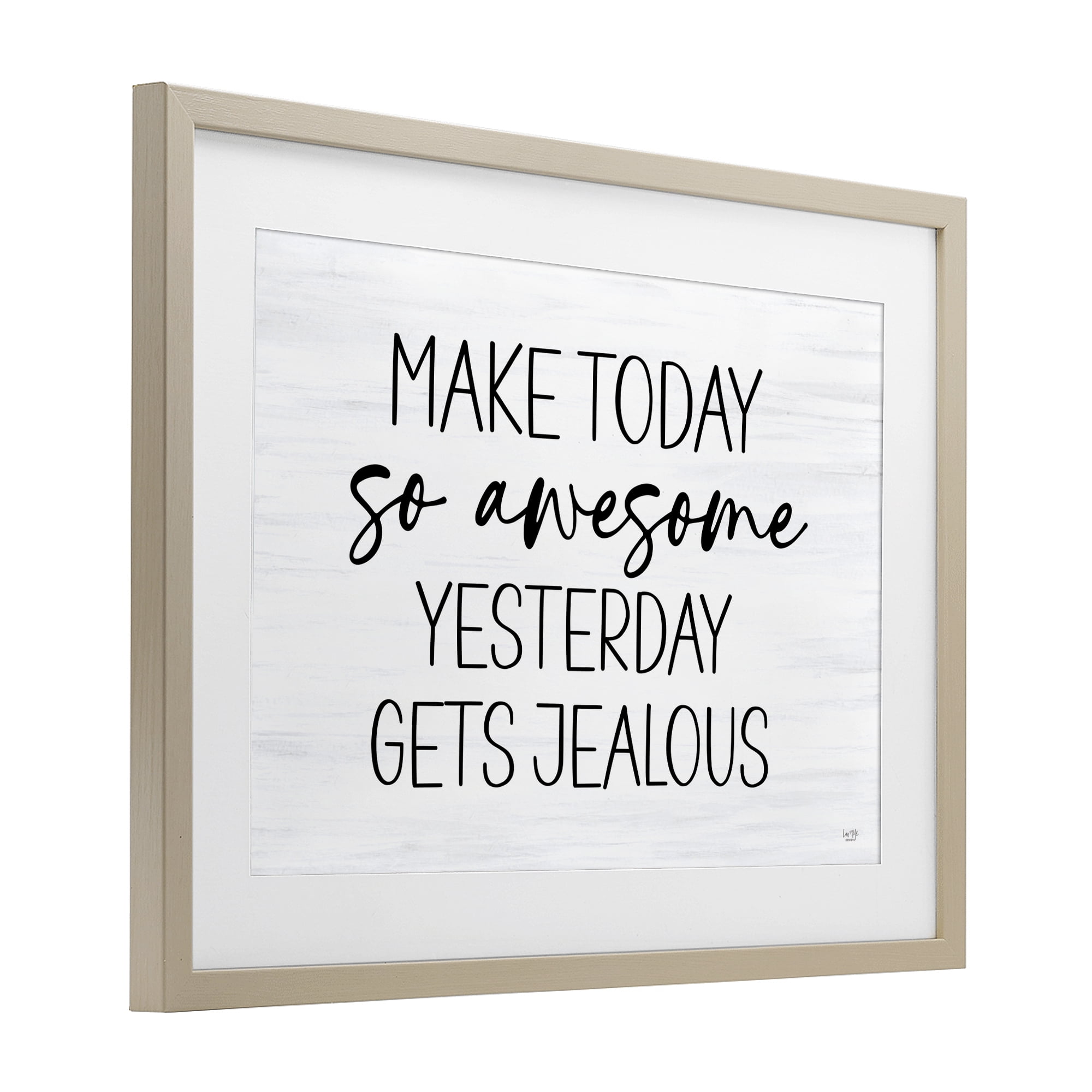 Stupell Industries Today So Awesome Yesterday Jealous Birch Framed Print Under Glass, design by Lux + Me Designs
