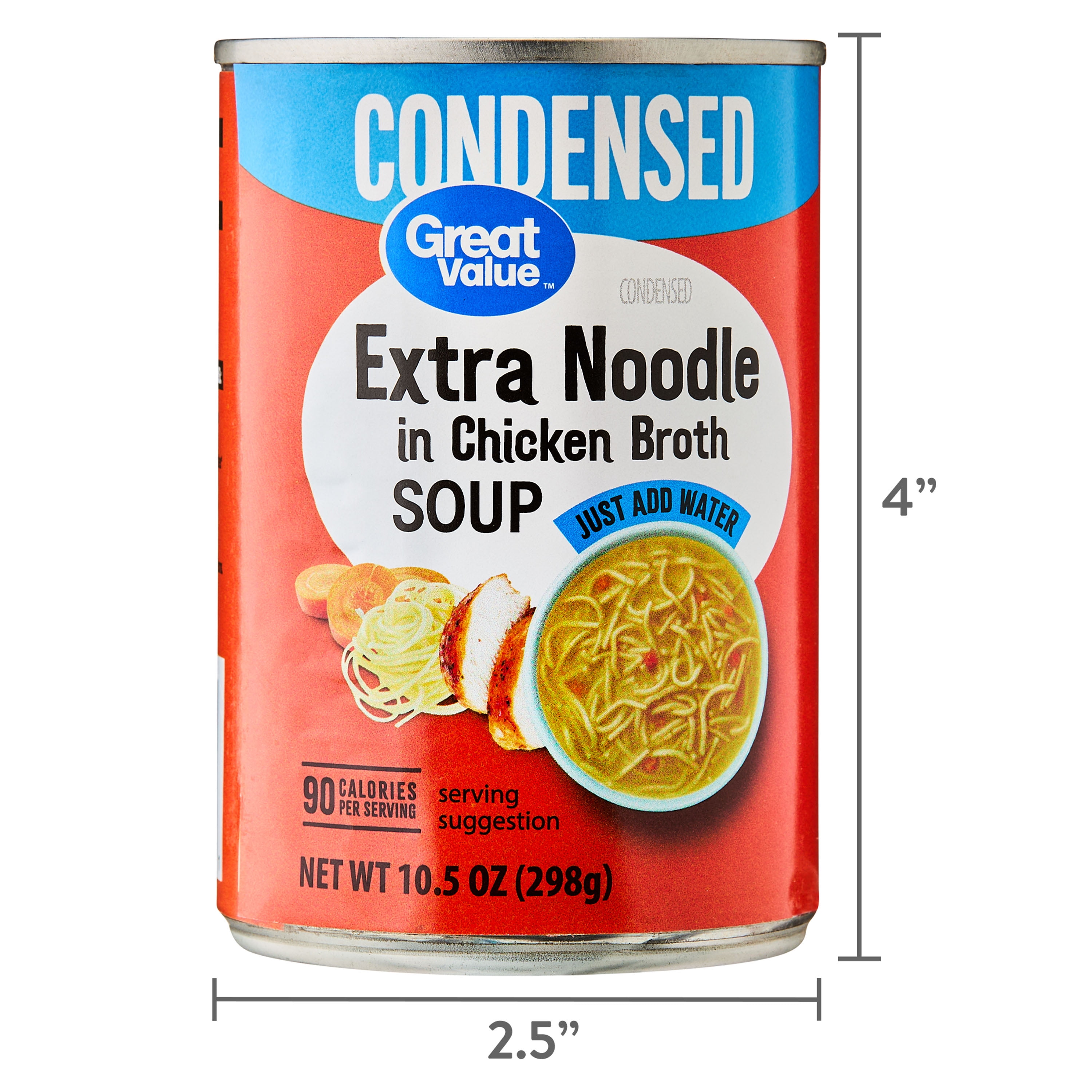 Great Value Extra Noodle in Chicken Broth Condensed Soup 10.5 oz