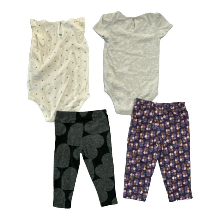 Carter's Baby & Toddler Girl's 4-Piece Short Sleeve Bodysuit & Pants Set  (My Little Love, 18M)