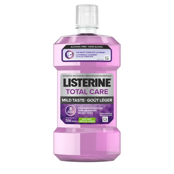 Listerine Total Care Zero Mild Mint Antiseptic Mouthwash, Alcohol Free 250ml