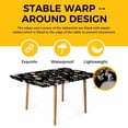 thumbnail image 4 of Pink Spring Floral Table Cloths for 6 Foot Rectangle Tables, Flowers Botanical Elegant Pastoral Black Patio Waterproof Elastic Fitted Tablecloths, Washable Rectangular Table Cover for Camping, 4 of 8