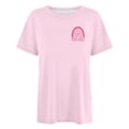thumbnail image 4 of DHFJKG Cancer Awareness T Shirts For Women Pink Ribbon Graphic Oversized Drop Shoulder Short Sleeve Tees, 4 of 5