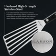 thumbnail image 3 of Lamson 3" x 6" Chef's Slotted Turner with Noir Ultra Durable Handle - Left Hand, 3 of 7