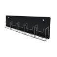 thumbnail image 1 of Marketing Holders 5 Pocket Gift Card Retail Holder Reward Points Card Display Contact Business Card Holder Display Customize Card Rack Vertical Wall Mount Black Back Clear Pockets Pack of 1, 1 of 5