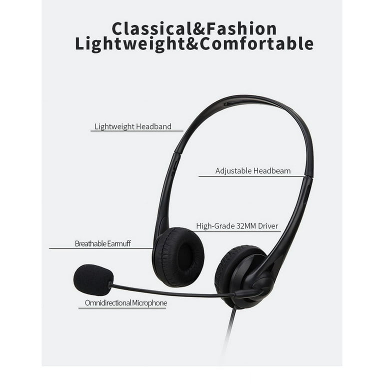 Usb headset 2025 with microphone walmart