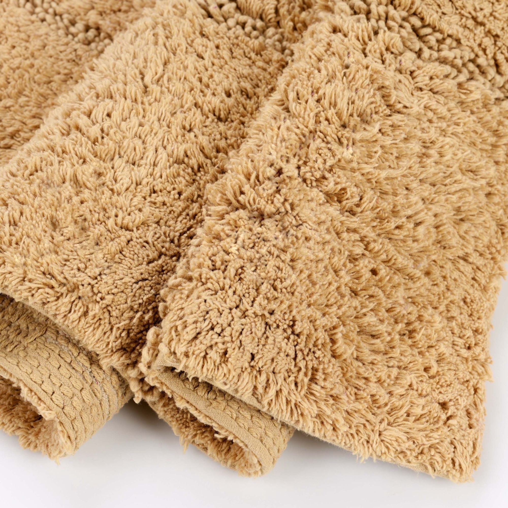 Superior Checkered Cotton Washable Non-Slip Bath Rug, Runner Size, Toast