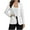 White, variant on BADHUB Women's Blazer Open Front Casual Bussiness Cardigan Notch Collar Long Sleeve Lapel Work Office Suit Jackets Black XL