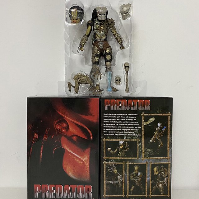 NECA Jungle Hunter Predator Action Figure Alien Figure Collectible Model Joint Molable Jungle Toy 7inch Birthday Gift Doll heqiyong LED