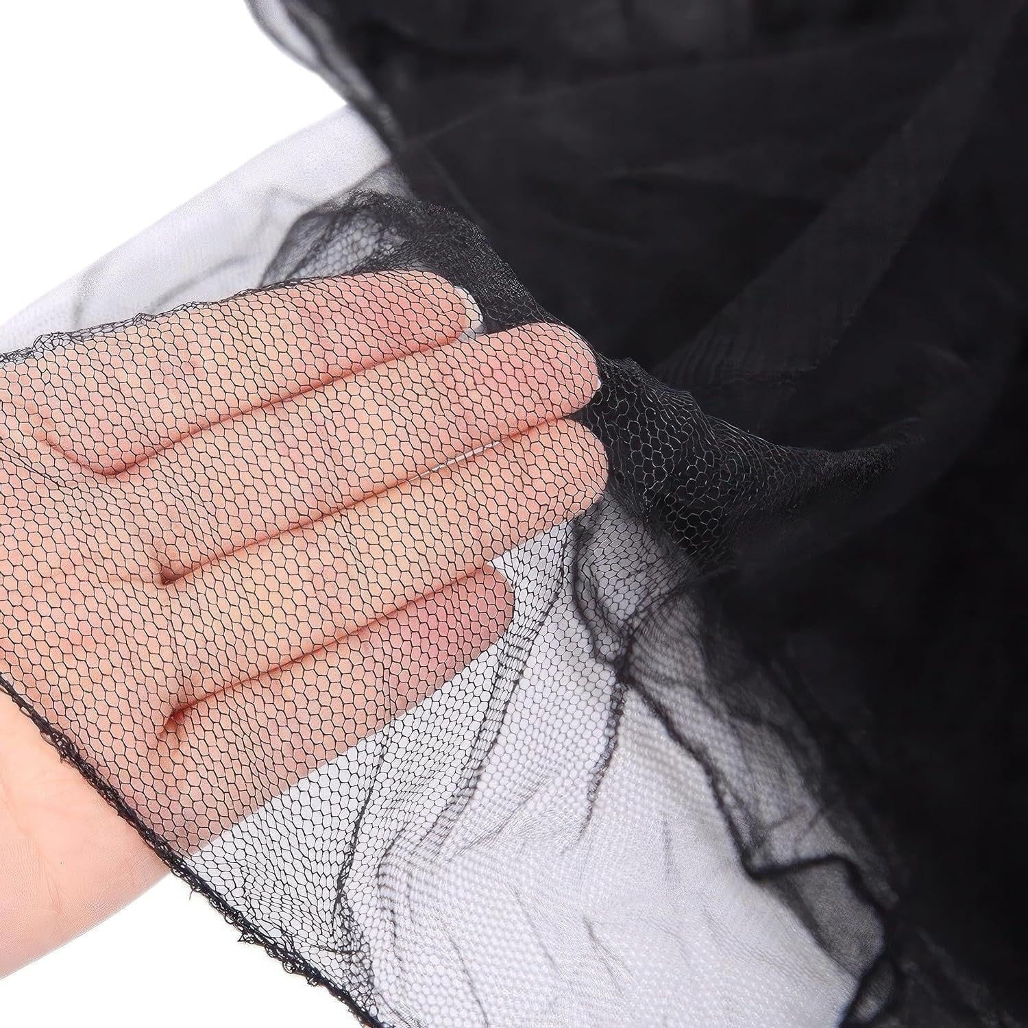 Black DIY Mosquito Net Fabric 10x20 FT – Garden, Patio & Window Insect Netting – Multi-Size Mesh Cover in Black, White & Green for Raised Beds
