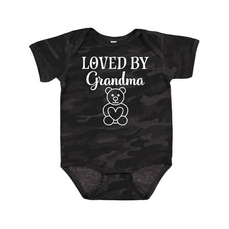 

Inktastic Loved by Grandma Teddy Bear Grandkids Gift Baby Boy or Baby Girl Bodysuit