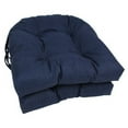 thumbnail image 2 of Blazing Needles 16-inch U-shaped Indoor/ Outdoor Chair Cushion (Set of 2) - 16" x 16" Lemon, 2 of 2