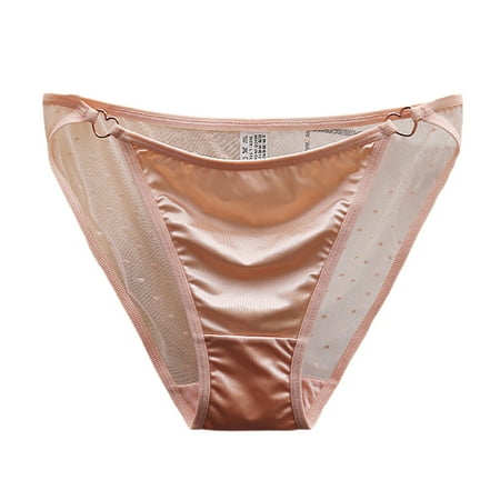 BYHONG Women s Low Waist Lace Briefs Solid Color Crotch Underwear Panties Panties for Women Pack RD2 M