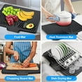 thumbnail image 6 of Silicone Heat Resistant Non-Slip Multifunctional Counter & Drying Mat 18.7 x 13.7 Inch, 6 of 6