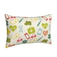 thumbnail image 2 of Naloa Medical Icons Pillowcase, Throw Pillowcase, Wrinkle-Free, Stain-Resistant with Hidden Zipper for Bedroom Sofa - 16"x24", 2 of 9
