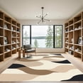 thumbnail image 2 of ODIKA 4'x6' Machine Washable Non-Slip Area Rug, Abstract Beige High Traffic Rug, Beige, 1095401, 2 of 7