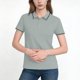 thumbnail image 1 of Negocios Casual Tops Manga Corta Solapa Botón Abajo Camisa para las Mujeres, Suave Transpirable de Punto de Verano para la Oficina Y el Uso Diario, 1 of 6