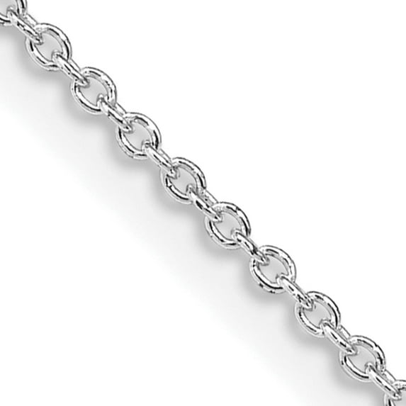 Sterling Silver Rhodium-Plated 1.25mm Cable Chain (24 X 1.25) Made In India qcl035r-24