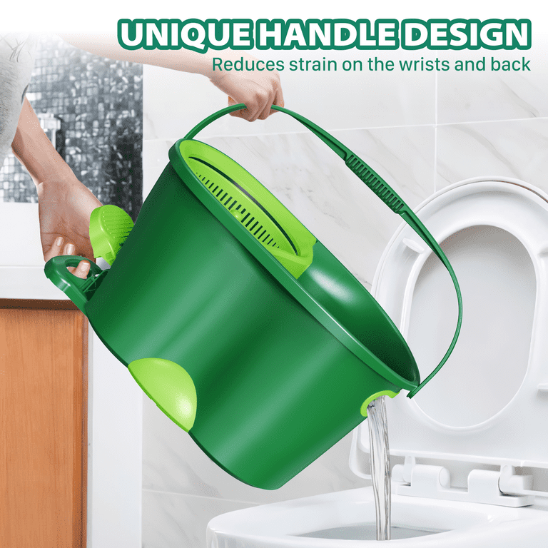 MYSPRI Spin Mop and Bucket System With 6 Refill Pads photo 6