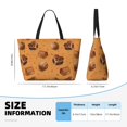 thumbnail image 2 of Large Beach Bags Water-resistant Sandproof - Chocolate Pattern No.9050 Cute Beach Tote Bags for Women with Zipper, 2 of 6