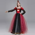 thumbnail image 6 of IBTOM CASTLE Women Queen Dress Adult Cosplay Halloween Clothes with Crown Queen of Hearts Fancy Dress Up for Christmas Carnival Birthday Party, 6 of 8
