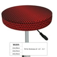 thumbnail image 4 of Bingfone13 Inch Padded Round Bar Stool Cover Cushion With Elastic Fabric Round Chair Seat - Red Geometric Perforated Square, 4 of 7