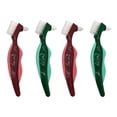 thumbnail image 1 of LOVEVER 4 Pcs Premium Hard Denture Brush Toothbrush  Cleaning Brush  Multi-Layered Bristles &Portable Double Sided, 1 of 5