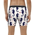 thumbnail image 4 of Salouo Seahorses and Hearts Pattern Men's Boxer Briefs, Soft & Breathable Underwear Elastic Waistband Briefs for Men,1-Pack, 4 of 7