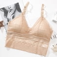 thumbnail image 2 of Fesfesfes Bras for Women Stretchy Breathable Hollow Lace Bras Shockproof Yoga Vest Bralette Padded Underwear Bras Lightweight Tank Tops with Built in Bras, 2 of 4