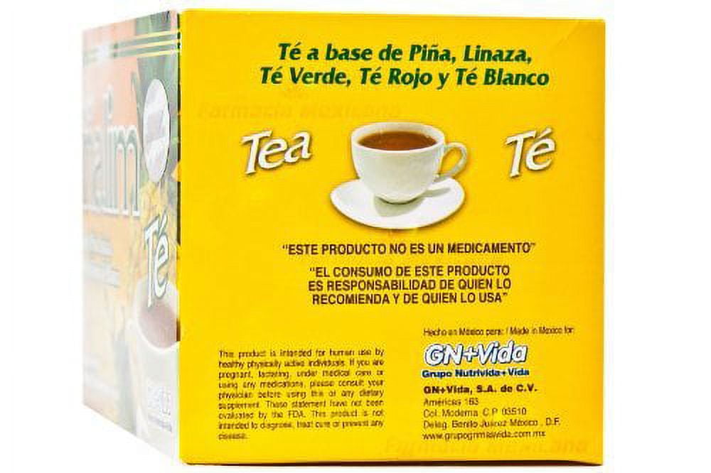 Pinalim Tea – Pineapple, Flax, Green & White Tea Blend – 30-Day Supply – Mexican Formula