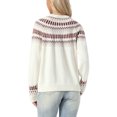 thumbnail image 3 of INSPIRE CHIC Cardigan Sweater for Women's Raglan Long Sleeve Open Front Button Down Casual Knit Patterned Cardigan L Beige, 3 of 6