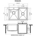 thumbnail image 2 of Ruvati USA RVQ6290 29 x 20 in. Merino Drop in Stainless Steel Insulated Ice Chest Sink, 2 of 7