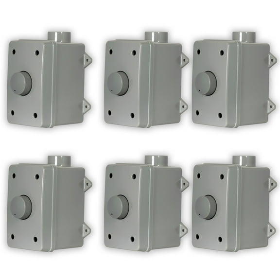 Acoustic Audio AAOVCD-G Outdoor Volume Controls Gray Weatherproof 6 Piece Set