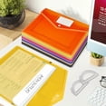 thumbnail image 5 of 10 Pack Plastic Expanding File Folder,Multicolor Envelope File Folder Organizer Holder with Snap Closure,Expandable File Wallet Large Capacity, Fit Letter/A4 Size Documents, 5 of 6