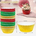 thumbnail image 2 of 300Pcs Christmas Foil Cupcake Liners Red Green Gold Foil Metallic Cupcake Wrappers Muffin Liners for Christmas Holiday Party Supplies Table Decor, 2 of 7
