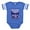 Royal Blue, variant on CafePress - Swans CROP Text - Cute Infant Baby Football Bodysuit