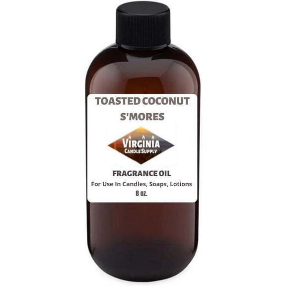 Toasted Coconut S'Mores Fragrance Oil Our Version of The Brand Name 8 oz Bottle for Candle Making, Soap Making, Tart Making, Room Sprays, Lotions, Car Fresheners, Slime, Bath Bombs, Warmers