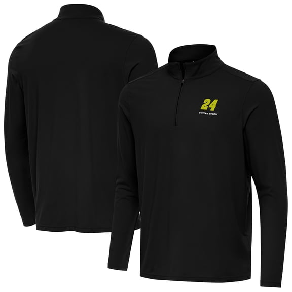 Men's-Antigua  Black William Byron Intent Quarter-Zip Top
