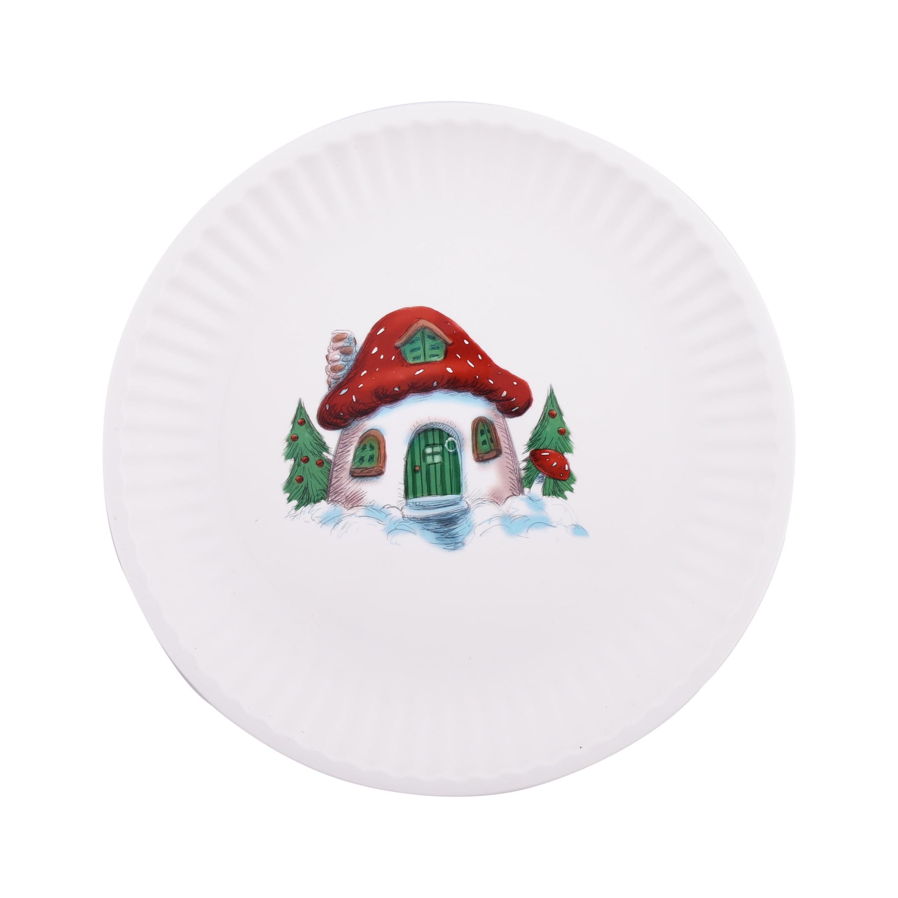 Holiday Time 8-Pack Plastic Dinner Plates