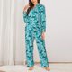 thumbnail image 2 of Fotbe Shark Wearing Sunglasses Conjunto de Pijama de Manga Larga para Mujer con Estampado, Ropa de Dormir de 2 Piezas, Conjunto de Casa Suave y Cómodo con Bolsillos-Medium, 2 of 7