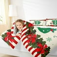 thumbnail image 5 of Homewish Initial Letter B Bedding Comforter Set,Kawaii Christmas Snowman Twin Comforter Sets,Xmas Berry Cute Bowknot Bedding Set For Girl,Breathable Bedroom Decoration Reversible,2pcs, 5 of 9