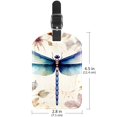 thumbnail image 6 of Square 2Pack PU Leather Dragonfly Cruise Luggage Tag with Privacy Cover and Name ID Tag for Travel Handbags Backpacks Luggage Tags, 6 of 6