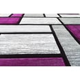 thumbnail image 4 of Premium 3D Hand Carved Modern Rug, Contemporary Purple, 8X10 8X11, 4 of 12