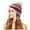Red, variant on Winter Hat for Women Warm Earmuffs Thick Knit Pattern Cap Fleece Lined Bean1e Pompom Hat for Outdoor Snowy Weather Beige
