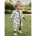 thumbnail image 5 of BemeyourBBs Western Cowboy Baby Boy Clothes Stuff Infant One-piece Mallard Duck Bull Romper Zipper Spring Fall Winter Jumpsuit Retro Bodysuit Newborn Going Home Outfit, 5 of 9