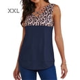 thumbnail image 2 of facefd Débardeur Femme Léopard Couture Croisée Col en V Bleu TTG, 2 of 6