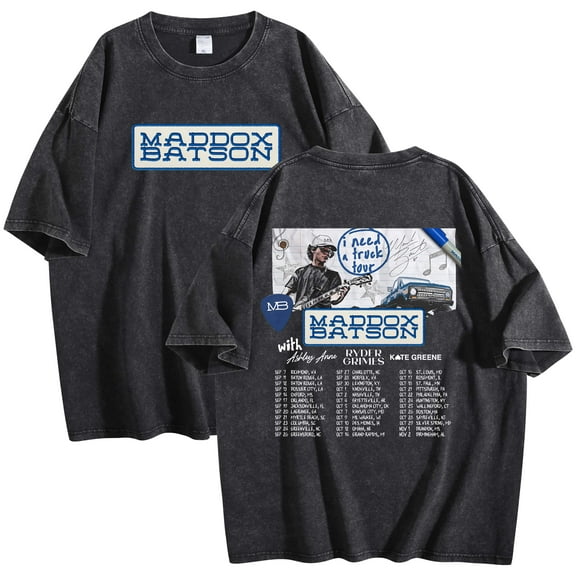 Maddox Batson I Need A Truck Tour Merch T-Shirt Cotton Wash Tee Women Men Short Sleeve Crewneck Tee
