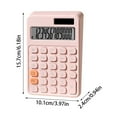 thumbnail image 3 of Solar Scientific Calculator - 12-Digit LCD Display Candy Color Keys Dual Power Source Portable Office Calculator Energy Efficient Math Tool(A-Pink), 3 of 3