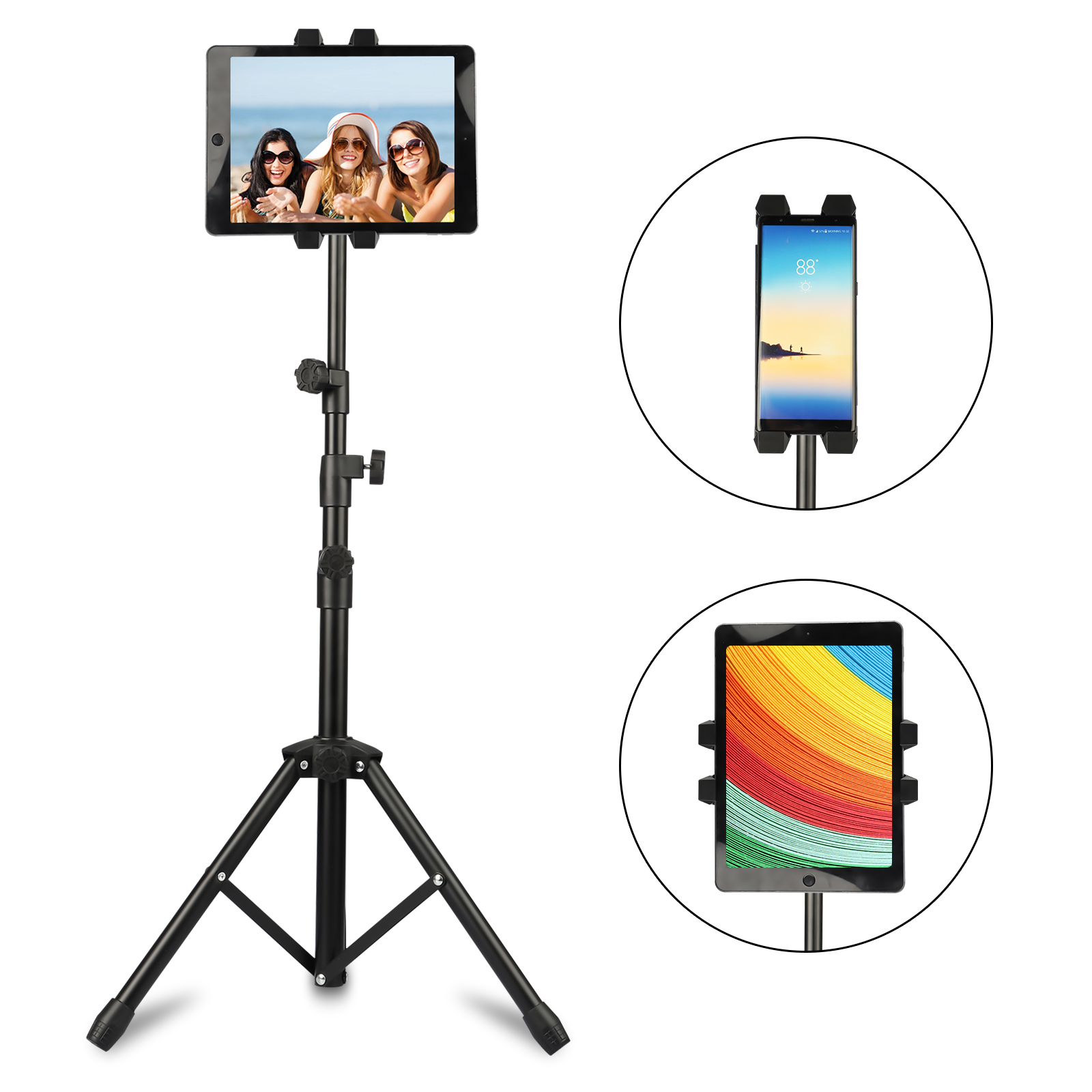 Tablet Tripod stand Mount, Phone & Tablet Floor Stand, Height