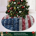 thumbnail image 6 of FMSHPON American Flag Tree Skirt Independence Day Xmas Christmas Tree Skirt Stand Mat for Holiday Party Decoration Indoor Outdoor 36 inches, 6 of 6